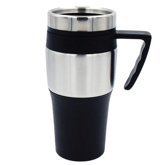 Elegant Black & Silver Thermos Bottle | Premium Office Use