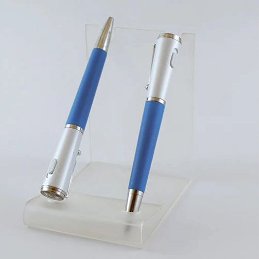 Blue & Transparent Pen with Transparent Stand | Premium Corporate Gift
