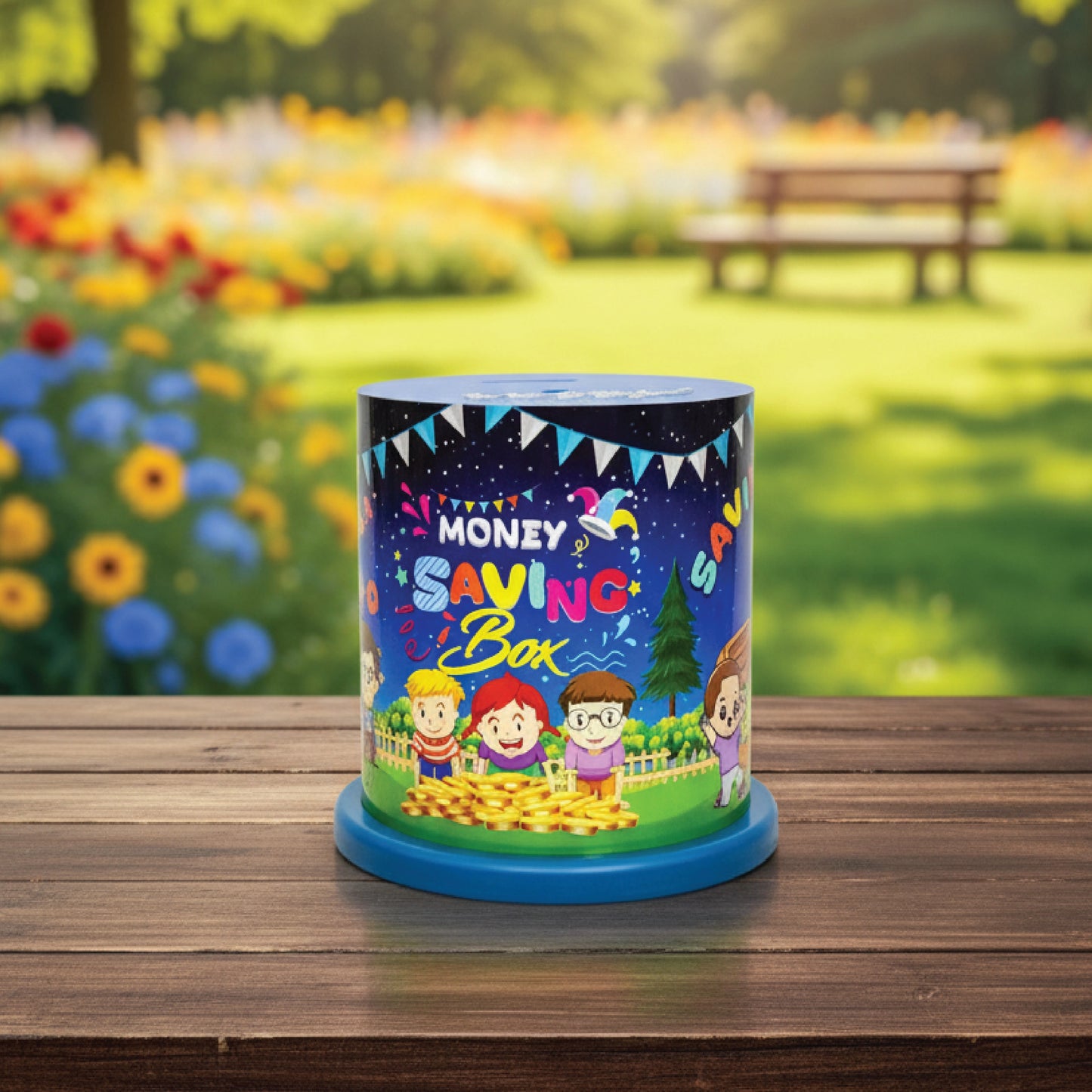 Birthday Celebration Laser-Crafted Saving Box – Personalized Wooden Money Bank Gift