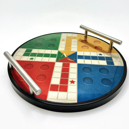 Round Ludo Serving Board