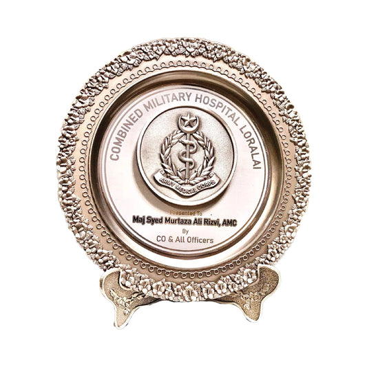 Golden Round Brass Trophy – Custom Engraved Award & Appreciation Gift