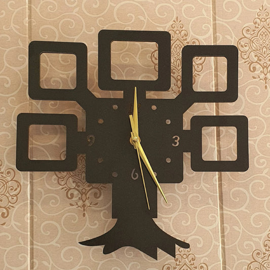Tree Design Wall Clock – Laser-Crafted Wooden Nature-Inspired Home Décor Clock
