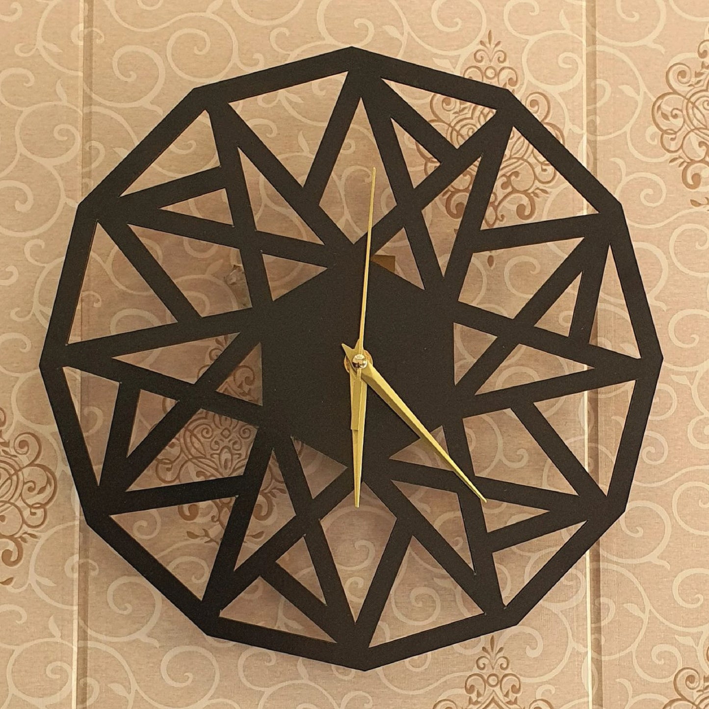 3D Round Star Wall Clock – Modern Acrylic Decorative Home Décor Clock