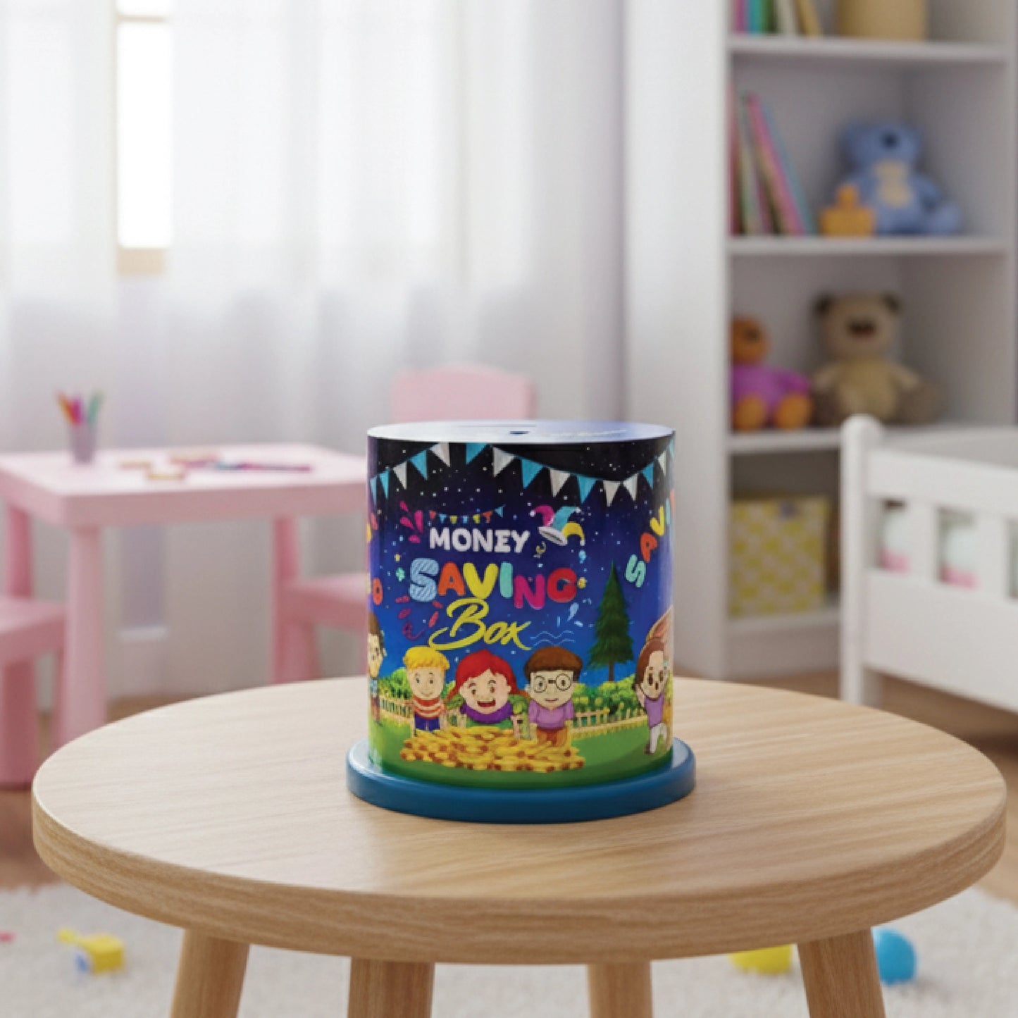 Birthday Celebration Laser-Crafted Saving Box – Personalized Wooden Money Bank Gift