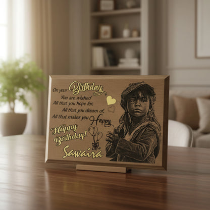 All Style Engraving on Wooden Frame | Custom Laser Engraved Gift & Décor