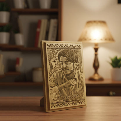 Elegant Bridal Laser Printed Wooden Frame | Customized Wedding Wishes Gift