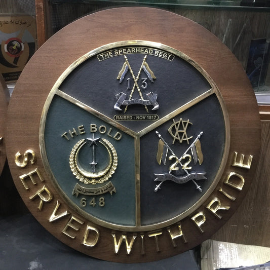 Premium Brass & Black 3D Customized Logo – Security Company Edition