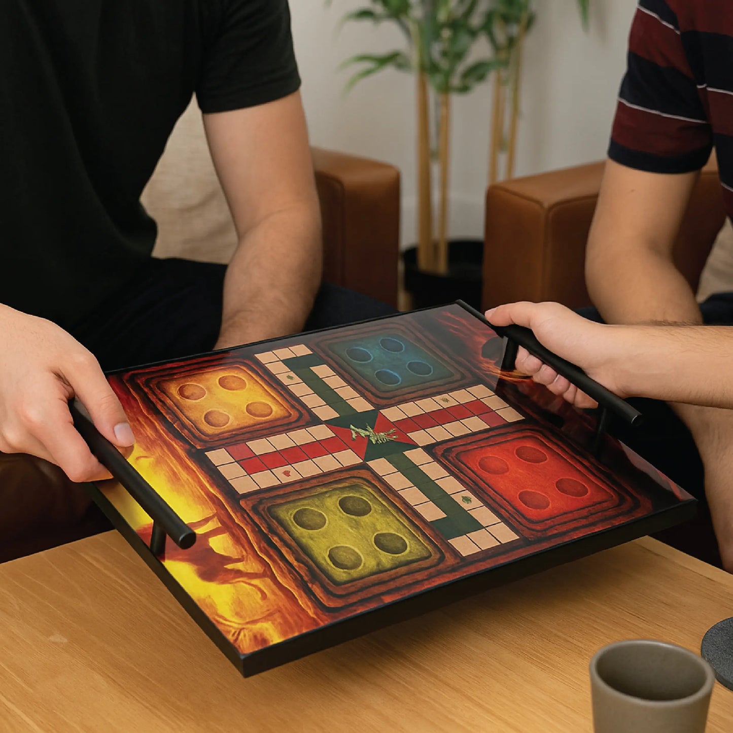 Square Ludo Serve Tray