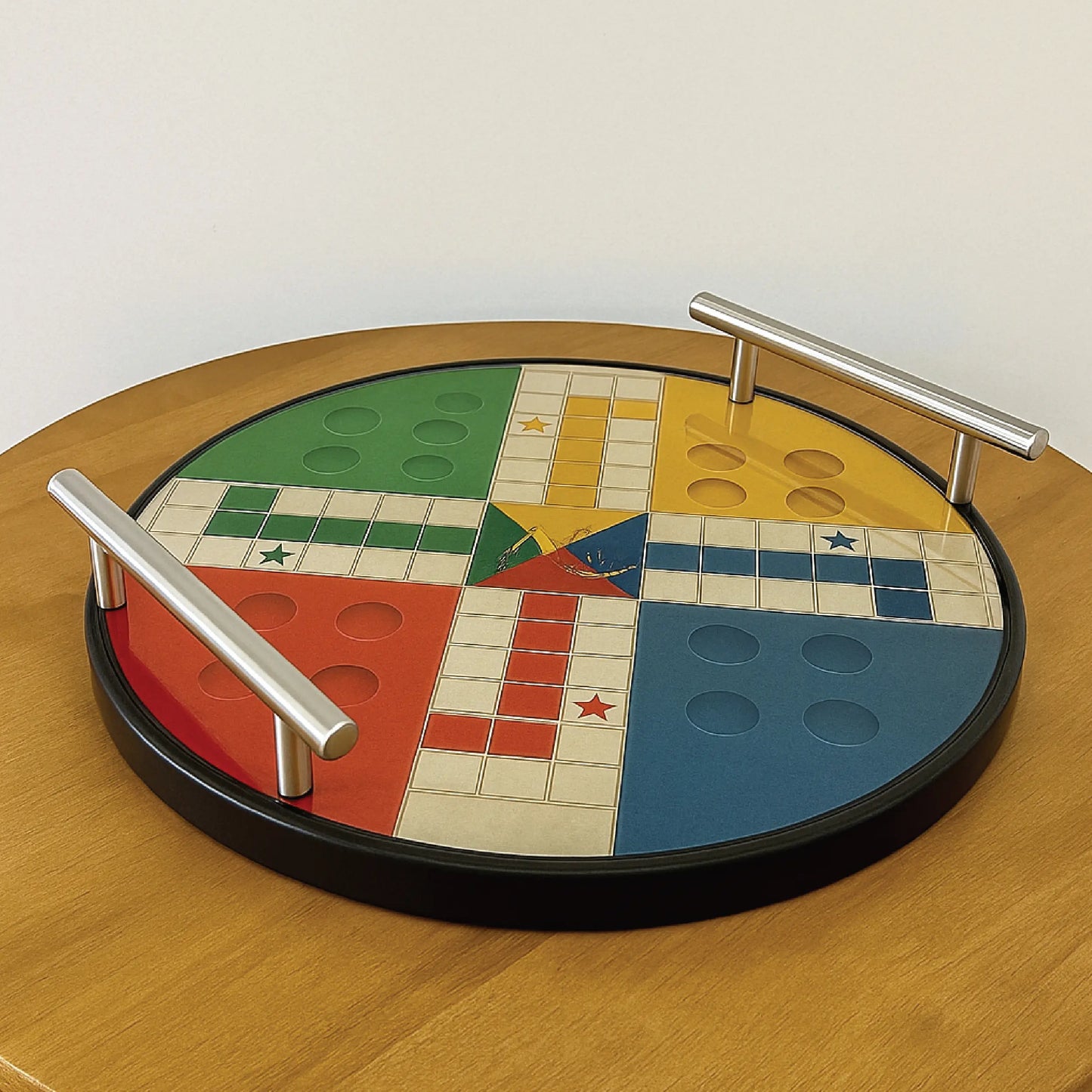 Round Ludo Serving Board