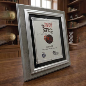 Industrial Slate and Silver Framed Achievement Plaque – Premium Corporate Award