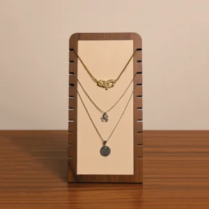 Rectangle Wooden Locket Organizer – Stylish Necklace & Pendant Holder Stand