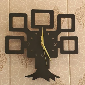 Tree Design Wooden Wall Clock – Nature Inspired Modern Home Décor (Multiple Designs Available)