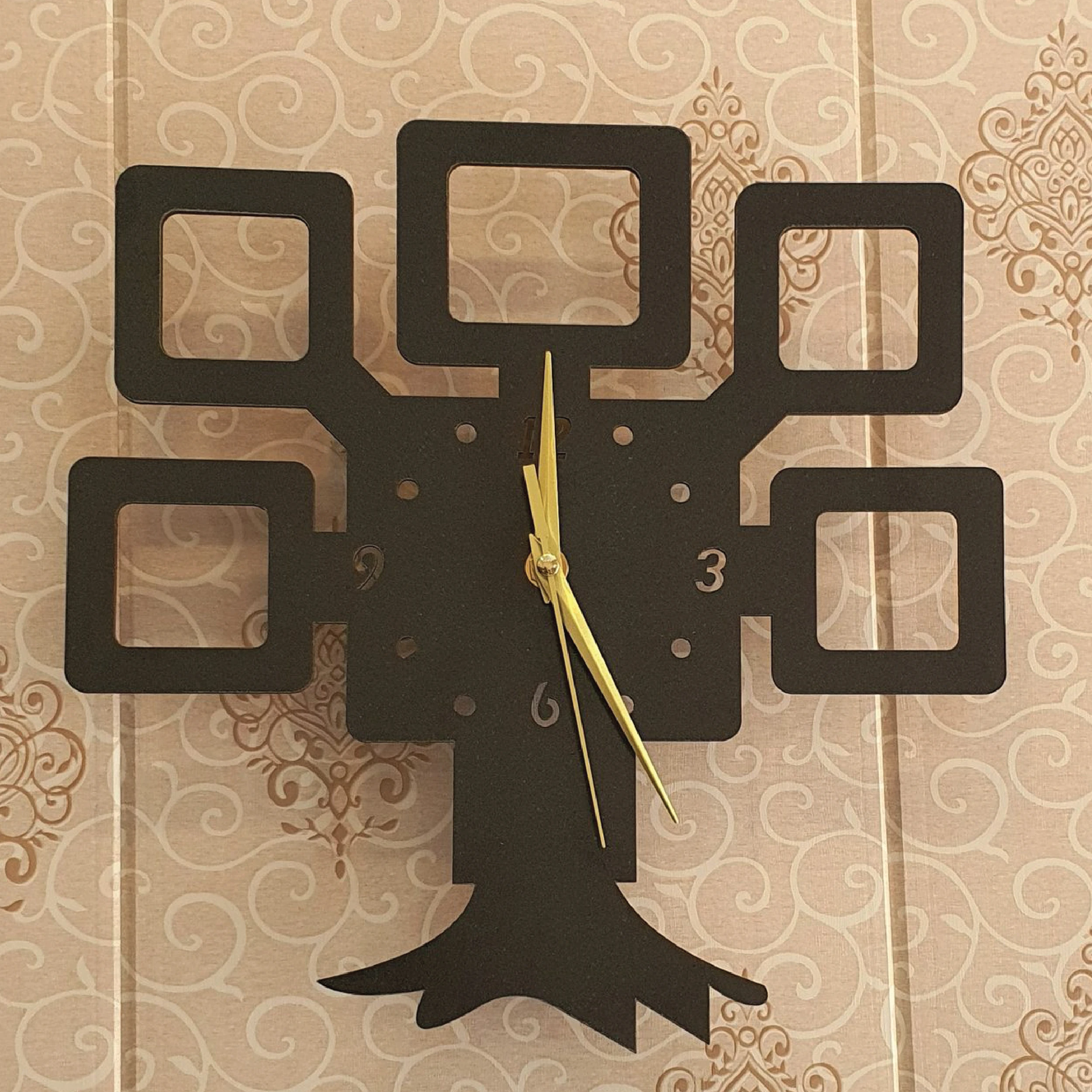 Tree Design Wooden Wall Clock – Nature Inspired Modern Home Décor (Multiple Designs Available)