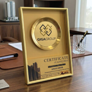 Executive Framed Medallion Plaque – Premium Metallic Achievement Award