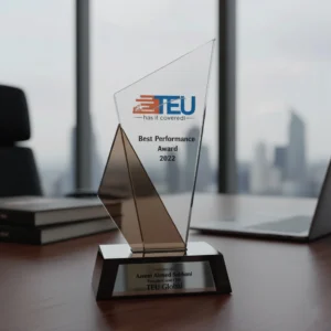 Premium Wooden Award Trophy Elegant Corporate & Event Recognition Trophy