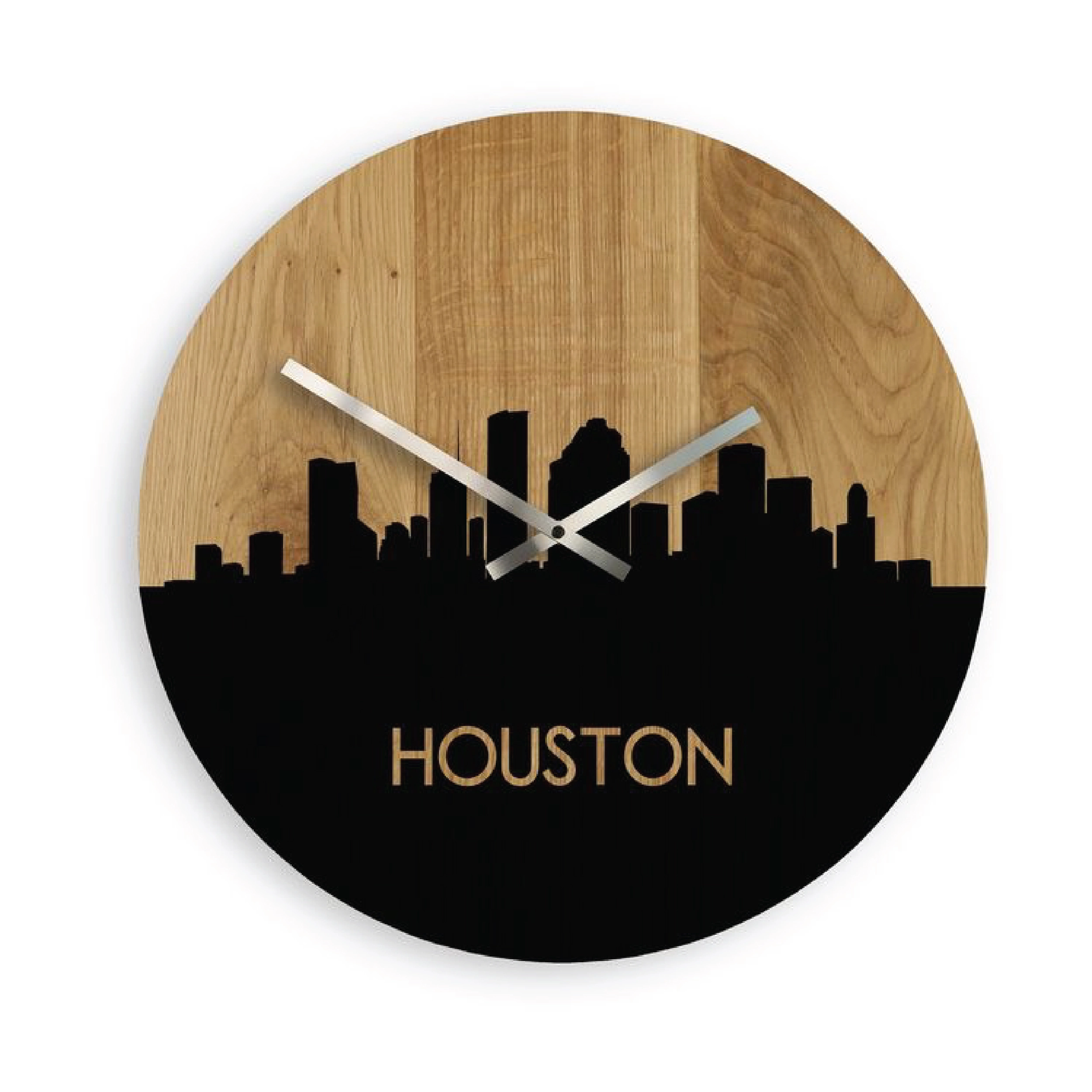 Black & Brown Istanbul Round Wall Clock Elegant Wooden Home Décor Clock
