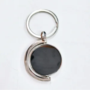 Round Metal Keychain with Black Dial – Premium Custom Corporate Giveaway