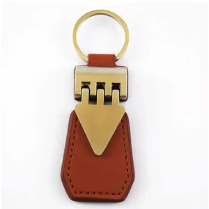 Premium Leather & Metal Keychain – Brown & Black Variants | Custom Corporate Giveaway