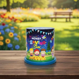 Birthday Celebration Laser-Crafted Saving Box – Personalized Wooden Money Bank Gift