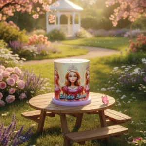 Barbie Saving Box Cute Laser-Crafted Wooden Money Bank for Girls