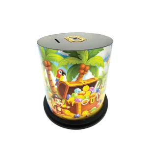 Children Cartoon Saving Box â€“ Cute Wooden Money Bank for Kids