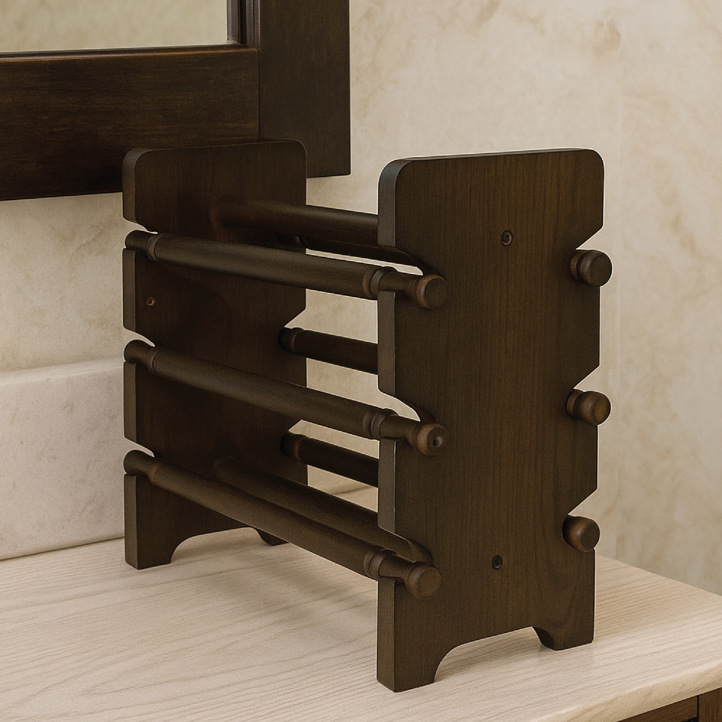 Wooden Bangle Organizer Stand – Stylish Bracelet & Choori Holder for Dressing Table - Image 3