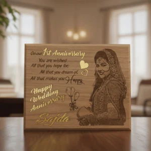 Custom Marrige Laser Engraved Wooden Plaque ? Personalized Name & Logo Gift