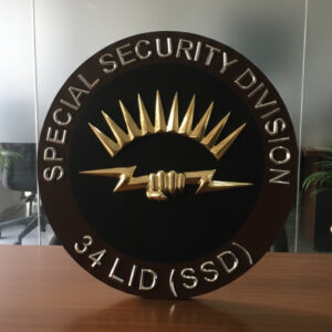 Special Security Division (SSD) 3D Wooden Wall Sign – 34 LID Custom Metallic Plaque